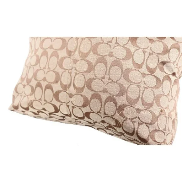 Coach Unisex Large Tan Orange Signature Hamptons Book Tote Bag Monogram Purse - Picture 9 of 12